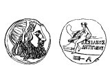 Coin of Phrygia with Antigonus Cyclops 333-301 BC